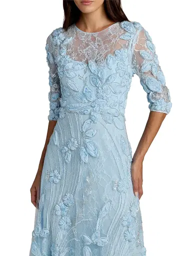 Mac Duggal Women's Embellished Appliquéd Lace Gown | Thumbnail 3 Mac Duggal Women's Embellished Appliquéd Lace Gown | Thumbnail 3