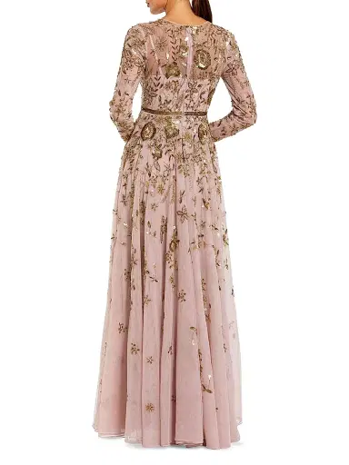 Mac Duggal Women's Embellished Floral-Embroidered Mesh Gown | Thumbnail 2