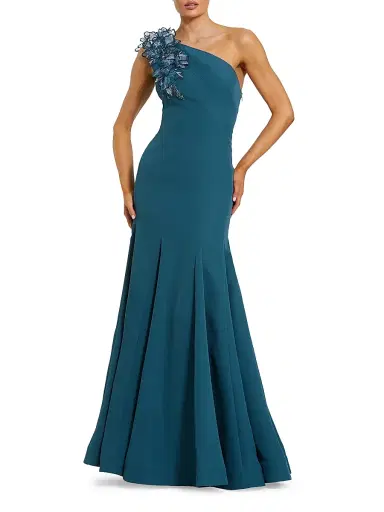Mac Duggal Women's One-Shoulder Mermaid Gown - Ocean - Size 16 | Thumbnail 1 Mac Duggal Women's One-Shoulder Mermaid Gown - Ocean - Size 16 | Thumbnail 1
