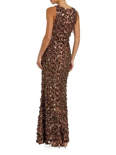 Mac Duggal Women's Embellished Mesh Gown - Bronze - Size 14 | Thumbnail 2 Mac Duggal Women's Embellished Mesh Gown - Bronze - Size 14 | Thumbnail 2