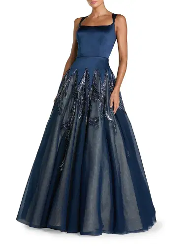 Mac Duggal Women's Sequin & Bead-Embellished Ball Gown - Midnight - Size 14 | Thumbnail 1 Mac Duggal Women's Sequin & Bead-Embellished Ball Gown - Midnight - Size 14 | Thumbnail 1