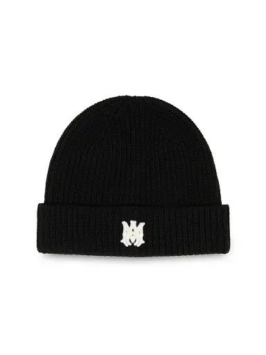 Amiri Men's Logo Virgin Wool Beanie - Black | Thumbnail 1 Amiri Men's Logo Virgin Wool Beanie - Black | Thumbnail 1
