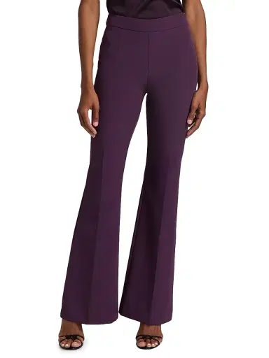 Generation Love Women's Elise Crepe Flared Pants - Eggplant | Thumbnail 3