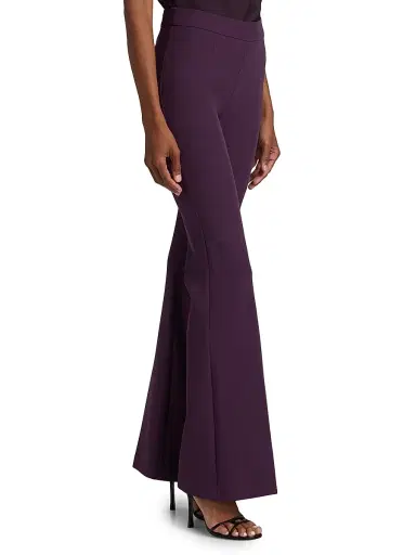 Generation Love Women's Elise Crepe Flared Pants - Eggplant | Thumbnail 4