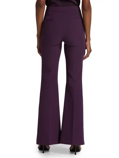 Generation Love Women's Elise Crepe Flared Pants - Eggplant | Thumbnail 5
