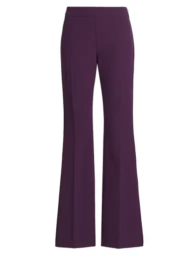 Generation Love Women's Elise Crepe Flared Pants - Eggplant | Thumbnail 1