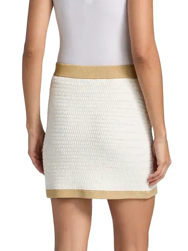 Milly Women's Reggie Crystal-Embellished Miniskirt - Ecru Gold | Thumbnail 5 Milly Women's Reggie Crystal-Embellished Miniskirt - Ecru Gold | Thumbnail 5
