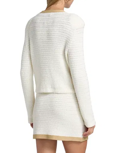 Milly Women's Reid Embellished-Trimmed Cardigan | Thumbnail 5