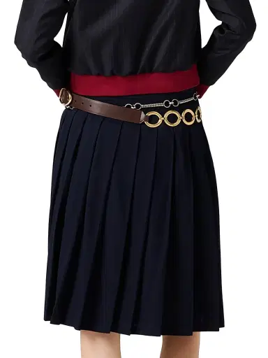 Miu Miu Women's Pleated Garment-Dyed Jersey Skirt - Blue - Size Medium | Thumbnail 3