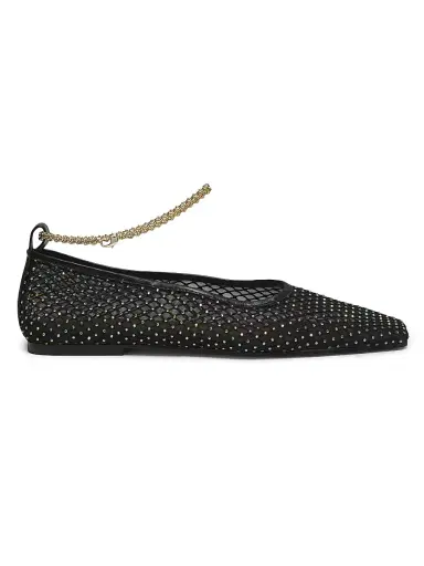 Maria Luca Women's Augusta Crystal Mesh Ballet Flats - Black - Size 8.5 | Thumbnail 1 Maria Luca Women's Augusta Crystal Mesh Ballet Flats - Black - Size 8.5 | Thumbnail 1