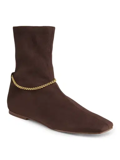 Maria Luca Women's Norma Square Toe Chain Booties - Dark Brown - Size 10 | Thumbnail 2 Maria Luca Women's Norma Square Toe Chain Booties - Dark Brown - Size 10 | Thumbnail 2