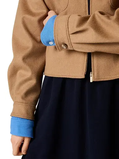 Miu Miu Women's Bonded Camel Hair Blouson Jacket - Brown | Thumbnail 5
