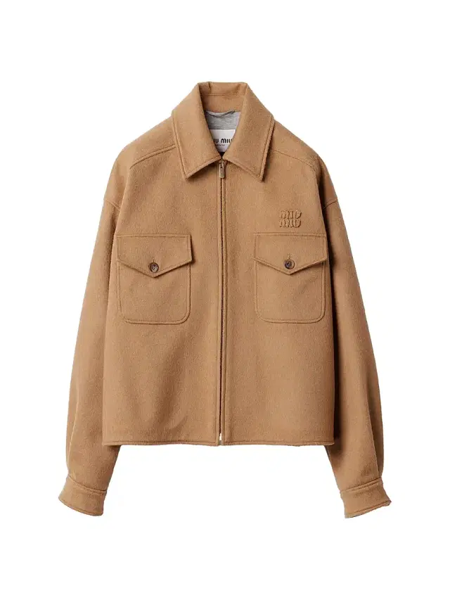 Women's Bonded Camel Hair Blouson Jacket - Brown