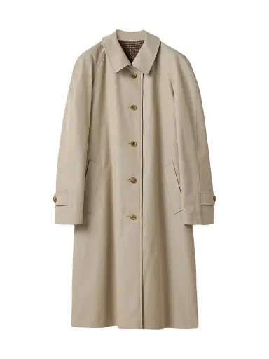 Miu Miu Women's Reversible Single-Breasted Twill and Houndstooth Check Trench Coat - Beige Khaki - Size 4 | Thumbnail 1 Miu Miu Women's Reversible Single-Breasted Twill and Houndstooth Check Trench Coat - Beige Khaki - Size 4 | Thumbnail 1