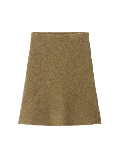 Miu Miu Women's Wool Knit Skirt - Green | Thumbnail 1