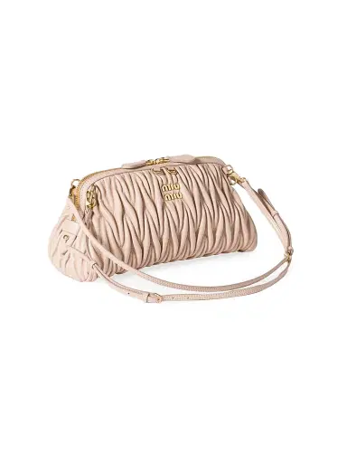 Miu Miu Women's Matelassé Nappa Leather Shoulder Bag - Pink | Thumbnail 2