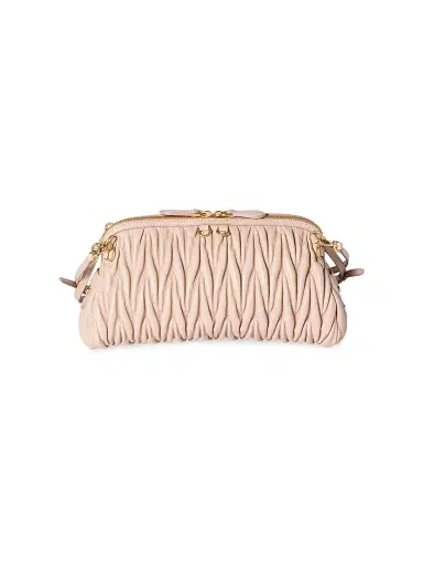 Miu Miu Women's Matelassé Nappa Leather Shoulder Bag - Pink | Thumbnail 3