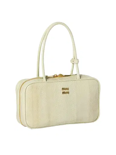 Miu Miu Women's Beau Ayers Leather Top Handle Bag - White | Thumbnail 5 Miu Miu Women's Beau Ayers Leather Top Handle Bag - White | Thumbnail 5