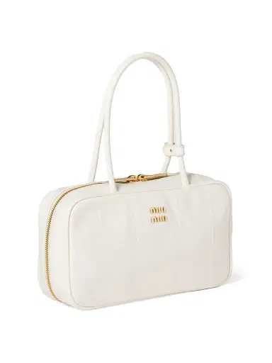 Miu Miu Women's Beau Ayers Leather Top Handle Bag - White | Thumbnail 10 Miu Miu Women's Beau Ayers Leather Top Handle Bag - White | Thumbnail 10