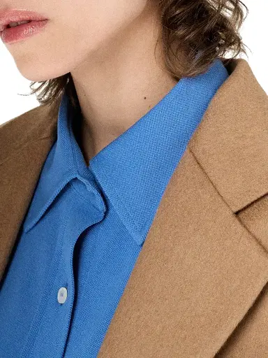 Miu Miu Women's Single-Breasted Camel Hair Jacket - Brown - Size 4 | Thumbnail 5