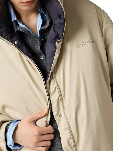 Miu Miu Women's Reversible Technical Pongé Down Jacket | Thumbnail 5