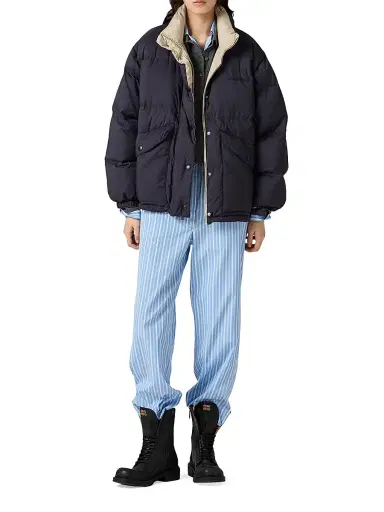 Miu Miu Women's Reversible Technical Pongé Down Jacket | Thumbnail 6