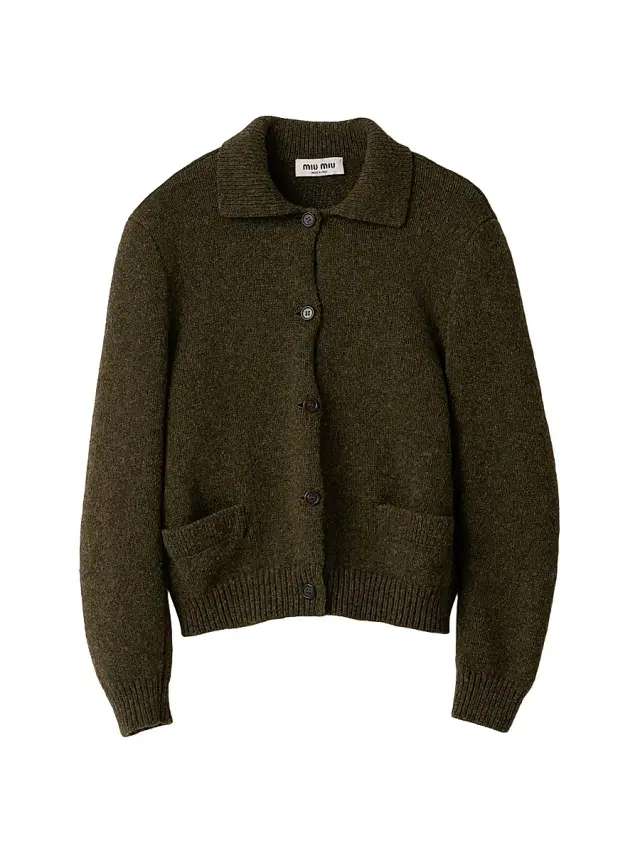Women's Wool Cardigan - Green