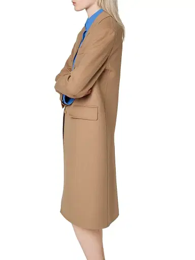 Miu Miu Women's Single-Breasted Double Cashmere Coat - Brown - Size 6 | Thumbnail 3