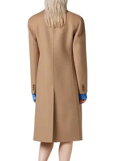Miu Miu Women's Single-Breasted Double Cashmere Coat - Brown - Size 6 | Thumbnail 4