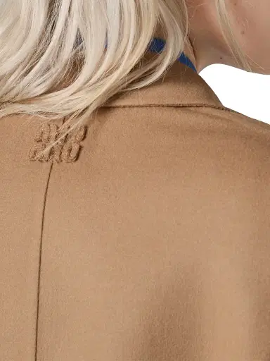Miu Miu Women's Single-Breasted Double Cashmere Coat - Brown - Size 6 | Thumbnail 6