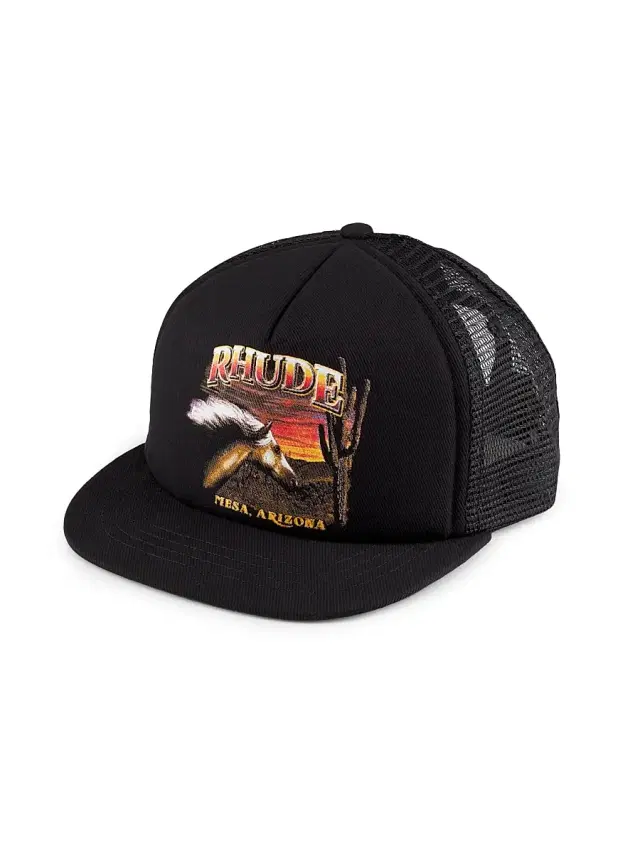 Rhude Men's Mesa Stallion Trucker Hat - Black