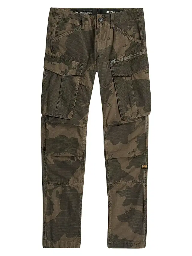 G-Star Men's Rovic Zip 3D Camouflage Tapered Low-Rise Pants - Wren Gold Border Camo