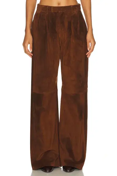R13 Pleated Wide Leg Leather Pant | Thumbnail 1 R13 Pleated Wide Leg Leather Pant | Thumbnail 1