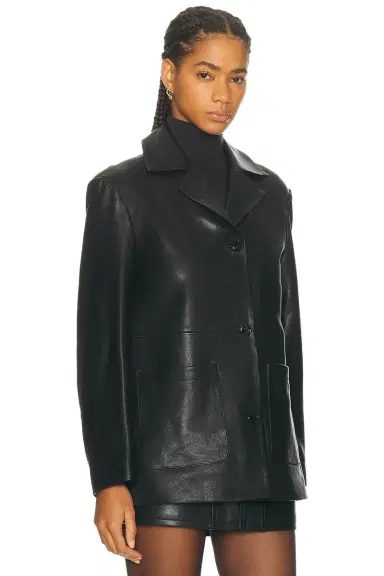 RENGGLI Leather Blazer | Thumbnail 3