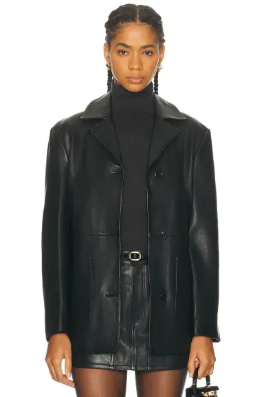 RENGGLI Leather Blazer | Thumbnail 1