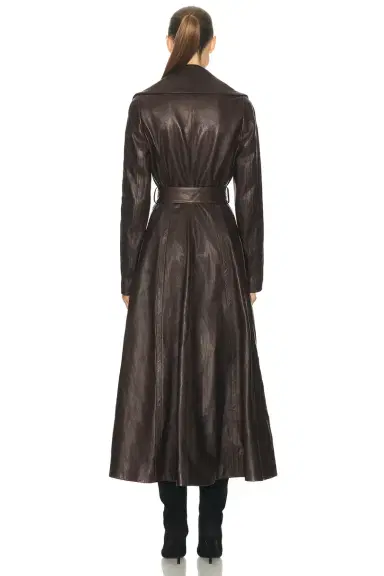 Alaïa Long Leather Coat | Thumbnail 3 Alaïa Long Leather Coat | Thumbnail 3