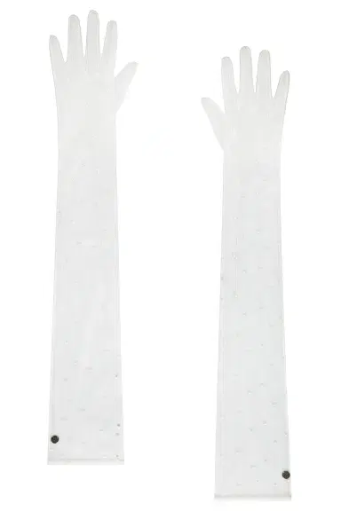 HANDSOME STOCKHOLM Tulle Pearls Extra Long Gloves | Thumbnail 1