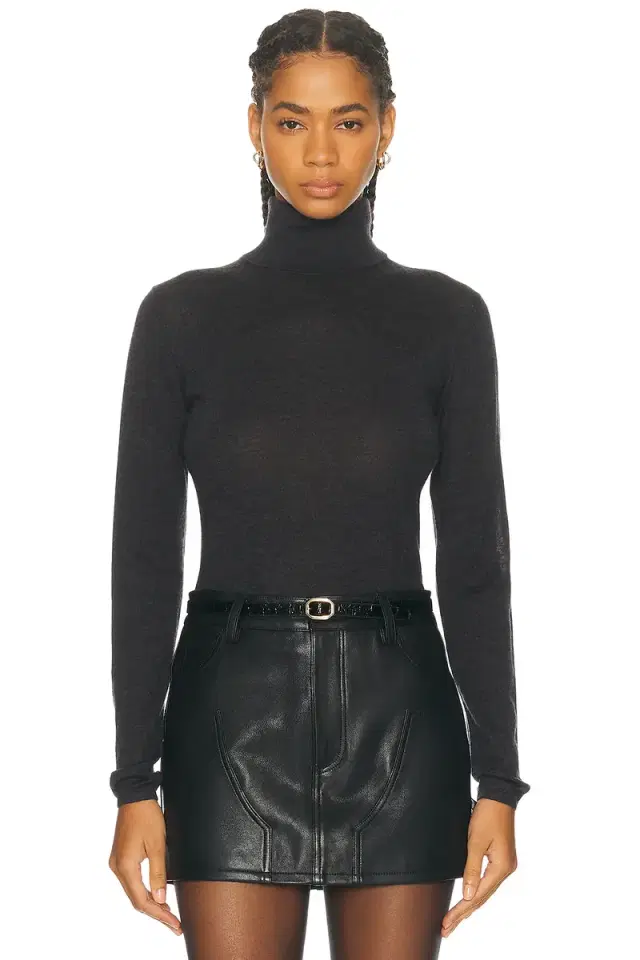 RENGGLI Cashmere Silk Fitted Turtleneck Sweater
