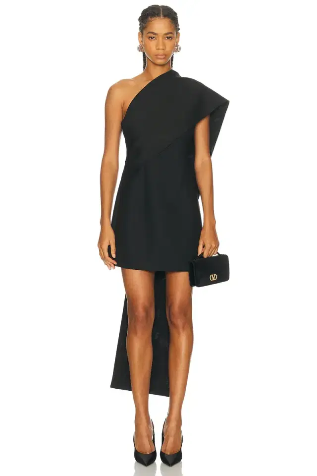 Short Sculptural Sash Dress