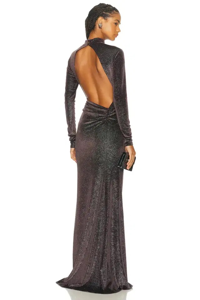 The Sei Open Back Long Sleeve Gown