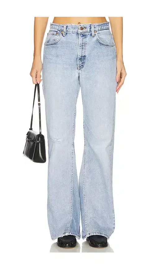aligrace Vintage Girlfriend Utility Jeans