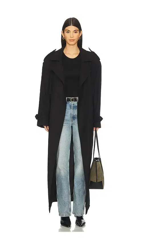 Mother of All Brooklyn Long Trench Coat