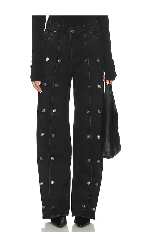 ROTATE Dixie Button Wide Leg