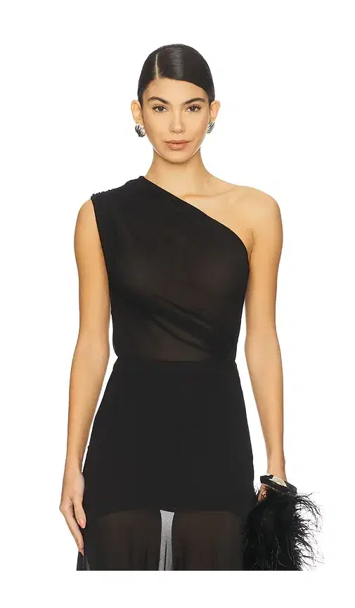 Asymmetric Draped Bodysuit
