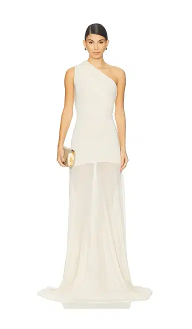 Atlein Asymetric Draped Sleeveless Dress | Thumbnail 1 Atlein Asymetric Draped Sleeveless Dress | Thumbnail 1