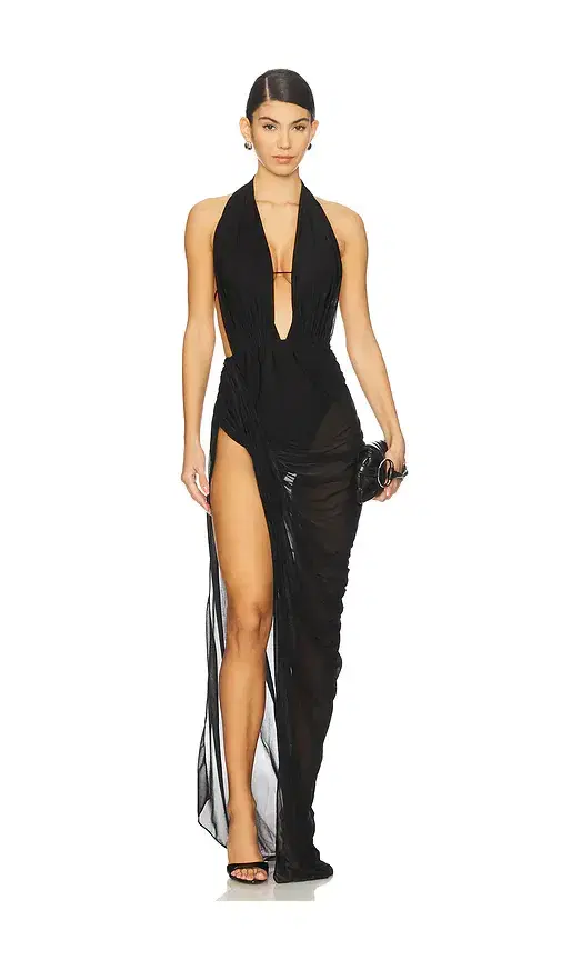 Open Draped Gown
