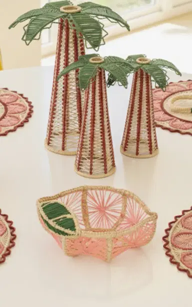 Mercedes Salazar Lemon Pink Basket - Multi | Thumbnail 3 Mercedes Salazar Lemon Pink Basket - Multi | Thumbnail 3