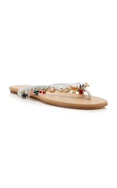 Christopher Esber Memento Leather Flip Flop Sandals | Thumbnail 4 Christopher Esber Memento Leather Flip Flop Sandals | Thumbnail 4