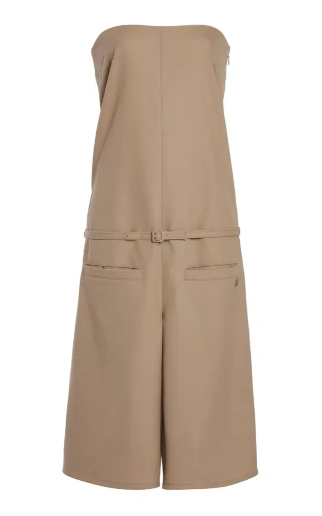 Courrèges Belted Cotton Canvas Jumpsuit