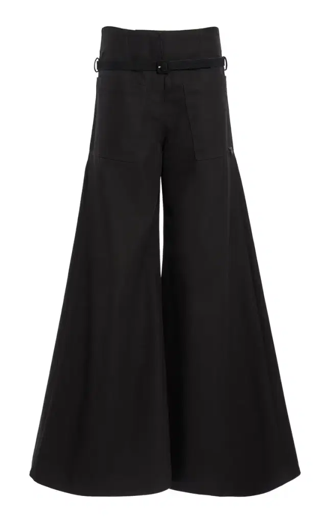 Belted Cotton Palazzo Pants